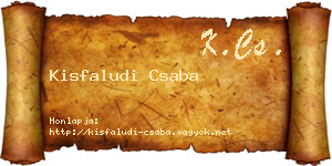 Kisfaludi Csaba névjegykártya